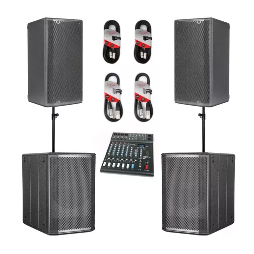 dB Technologies Opera 10 & SUB 612 PA System & Mixer Bundle