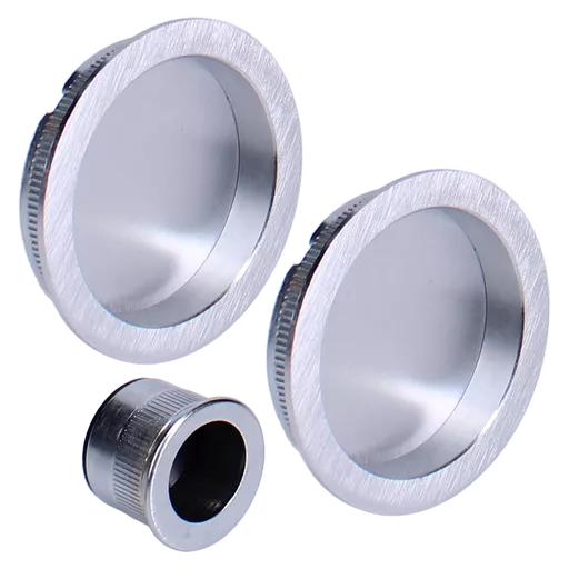 BONAITI SERRATURE Classic Sliding Door Handle Round B7D Blind Finger Pull Set