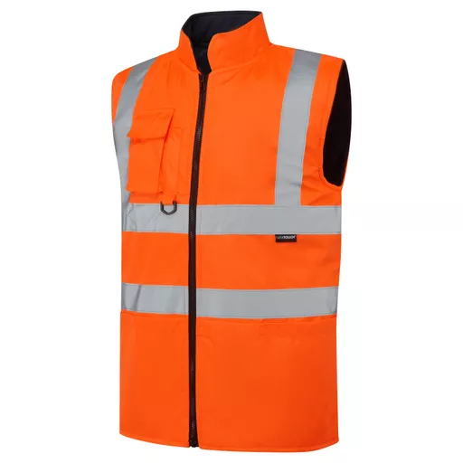 Supertouch Hi Vis Orange Reversible Bodywarmer