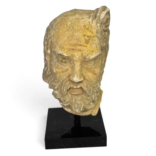 Stone Carved Zeus Head