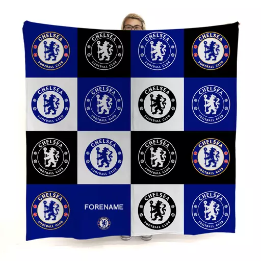 Chelsea FC Chequered Fleece Blanket