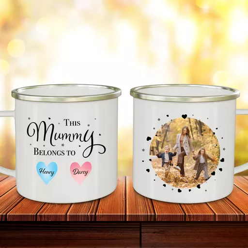 Personalised This Mummy Belongs to Enamel Mug