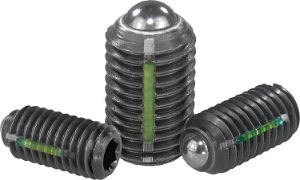 K0325 - Spring Plungers With Hex Socket And Ball In Steel With Thread Lock