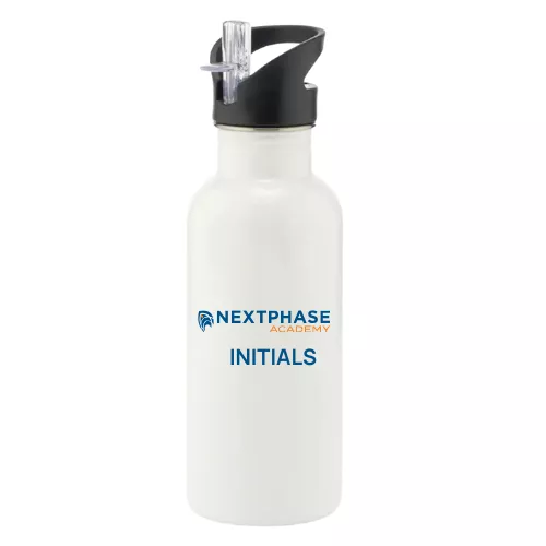 Next Phase Academy Steel Water Bottle with Straw