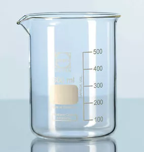 Beaker Low Form with spout , Clear, Borosilicate Glass 3.3