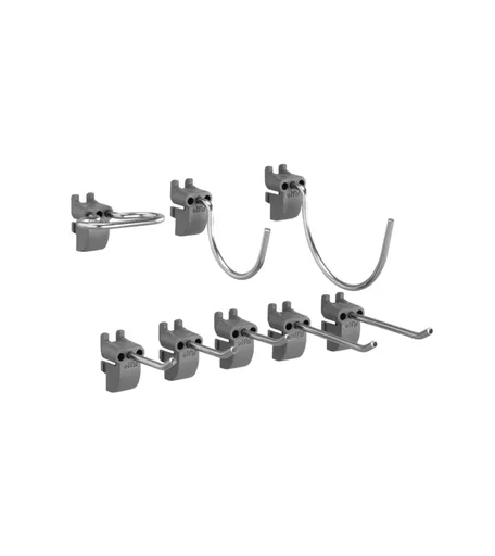 Grey Accessory Hooks - Pack of 8