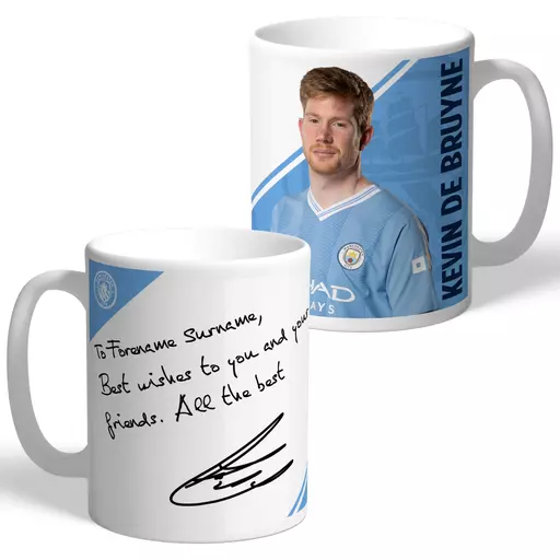 Manchester City FC De Bruyne Autograph Mug