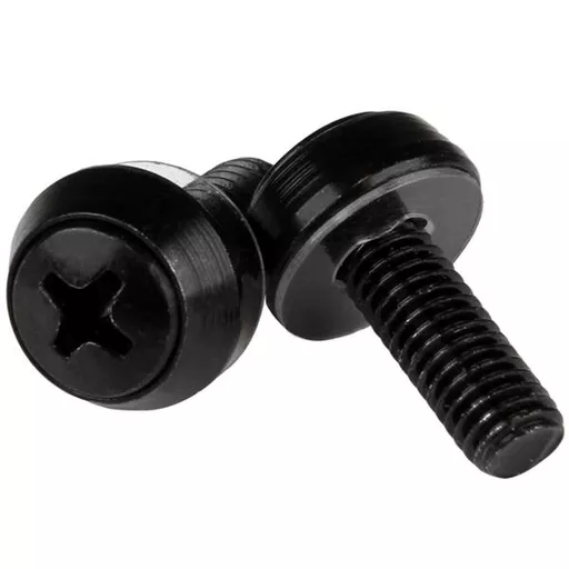 StarTech.com M6 x 12mm - Mounting Screws - 50 Pack, Black