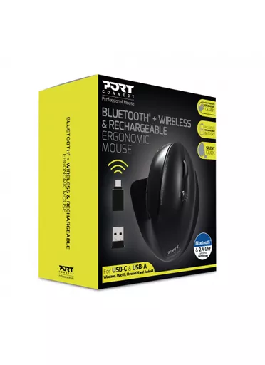 Port Designs 900706-BT mouse Office Right-hand RF Wireless + Bluetooth Optical 1600 DPI