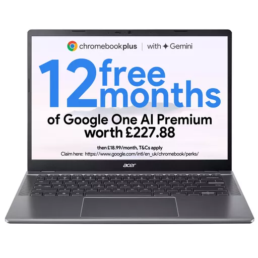 Acer Chromebook Plus 514 CB514-5H - Intel Core i3-1315U, 8GB, 256GB SSD, 14