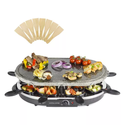 Oval Stone Raclette Black