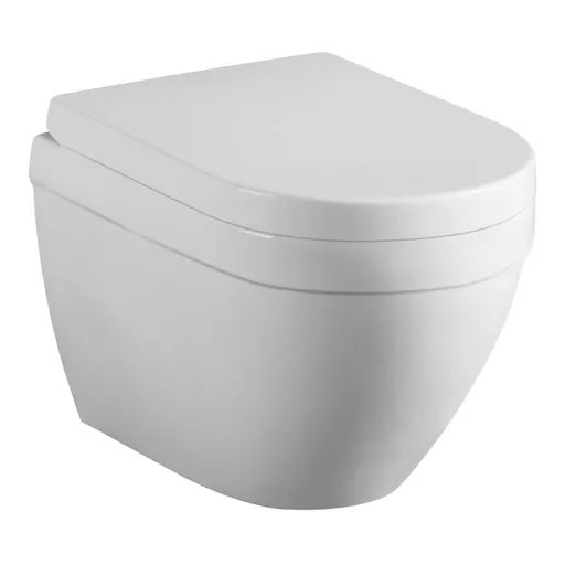 Dura Wall Hung WC Pan with Fixings - White