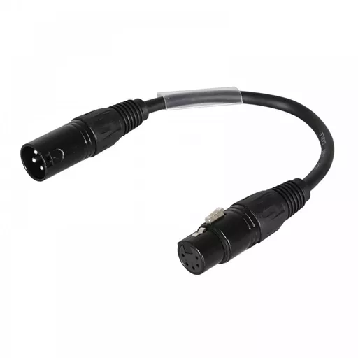 LEDJ DMX Adaptor 3-Pin Male XLR-5 Pin Female XLR