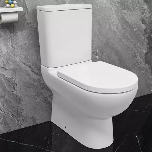 Osterley Close Coupled Back To Wall Eco Vortex WC Pan with Fixings - White