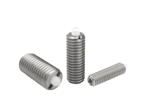 K0320 - Spring Plungers With Hexagon Socket And POM Thrust Pin In Stainless Steel