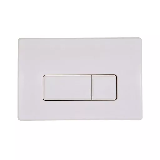 Square Pneumatic Push Plate / Flush Plate - White