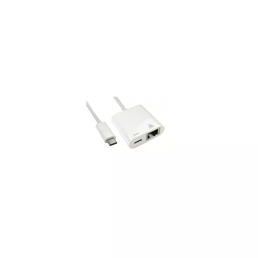USB Adaptor: USB Type C Male to Gigabit Ethernet (with PD Function), 15CM