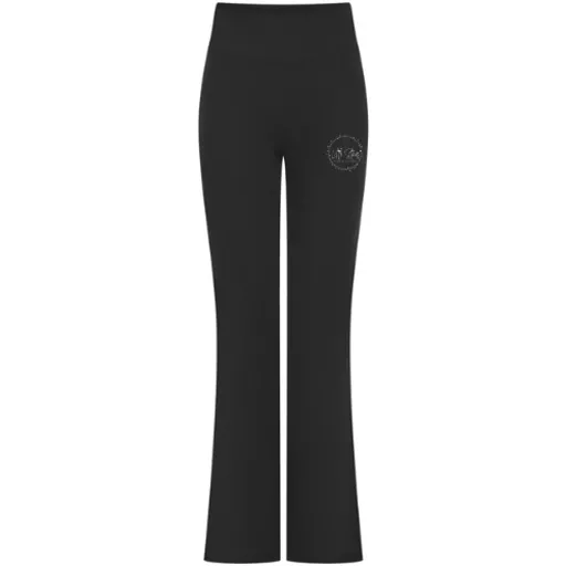 LittleStars_LadiesFlaredLeggings_Black_Front.png