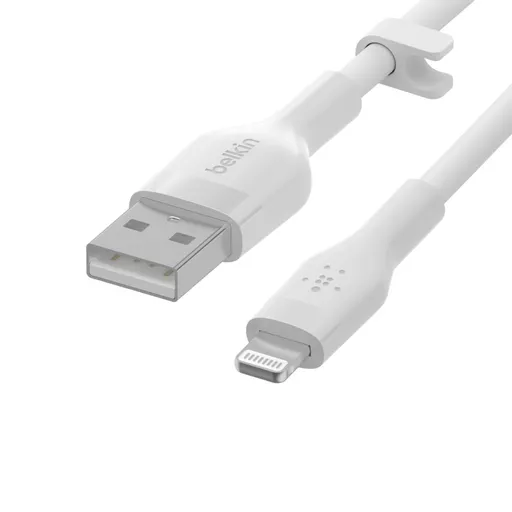 Belkin Cbl Scicone USB-A LTG 2M blc White