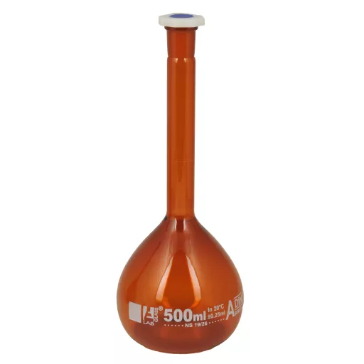 Flask Volumetric Amber Class A 500ml