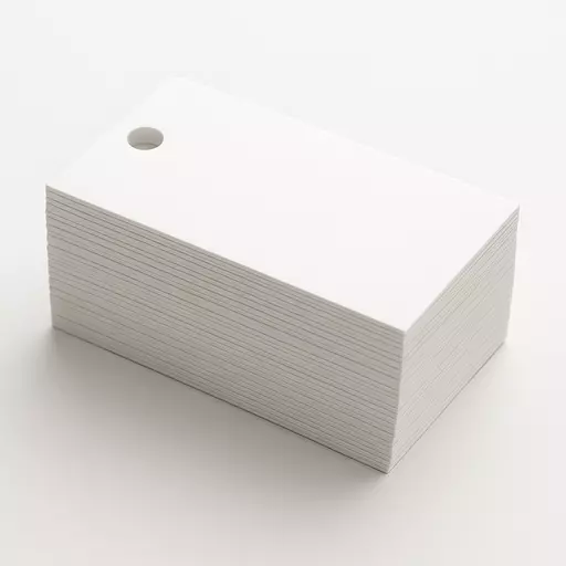 Pre-Punched White Card Tags (85mm x 55mm, 300gsm) – Gift, Price & Swing Tags