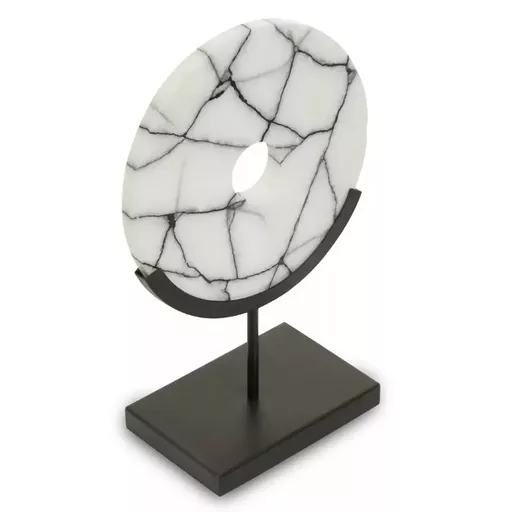 Marble Circle Sculpture, Vilde, White