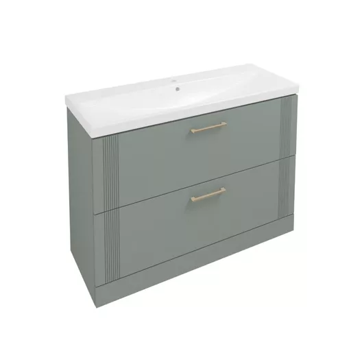 Cranham 120cm Floorstanding Vanity Unit - Sage Green