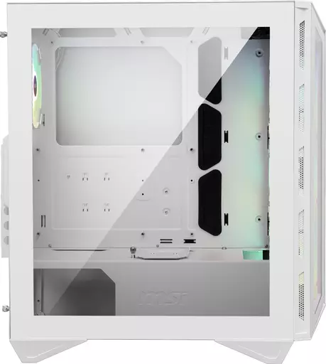 MSI MPG GUNGNIR 110R WHITE Mid Tower Gaming Computer Case 'White, 4x 120mm ARGB Fan, 1 to 6 ARGB Control board, USB Type-C, Tempered Glass, Center, ATX, mATX, mini-ITX'