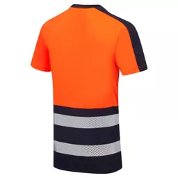 blue-sphere-essentials-hi-vis-eco-two-tone-coolair-orange-t-shirt-detail-close-up-shot.jpg?