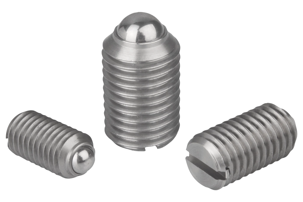 K0310 Inch - Spring Plungers With Slot And Thrust Pin In Stainless Steel