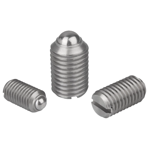K0310 Inch - Spring Plungers With Slot And Thrust Pin In Stainless Steel