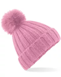 Verbier Faux Fur Pop Pom Chunky Beanie