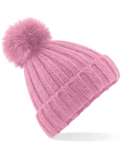 Verbier Faux Fur Pop Pom Chunky Beanie