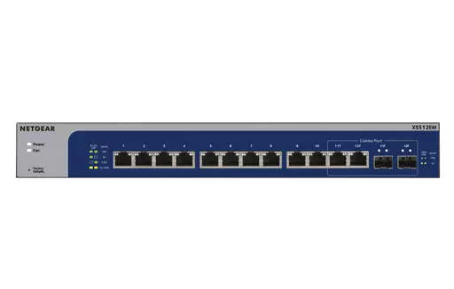 NETGEAR XS512EM Managed L2 10G Ethernet (100/1000/10000) 1U Blue, Grey