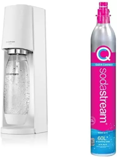 SodaStream Soda Maker Terra white QC with CO2
& 1L PET bottle