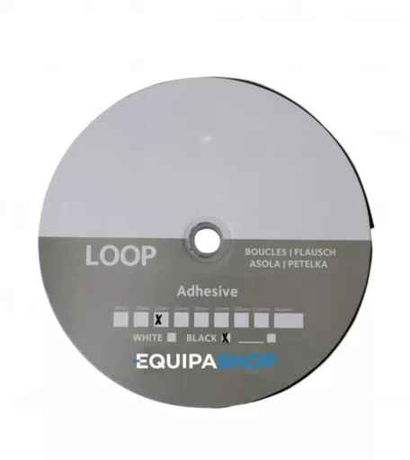 Loop Fastener Roll 25m - Black 25mm