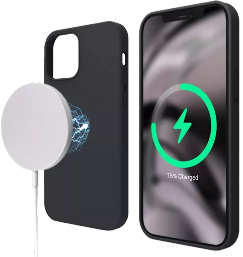 Silicone With MagSafe for iPhone 14 Plus - Black