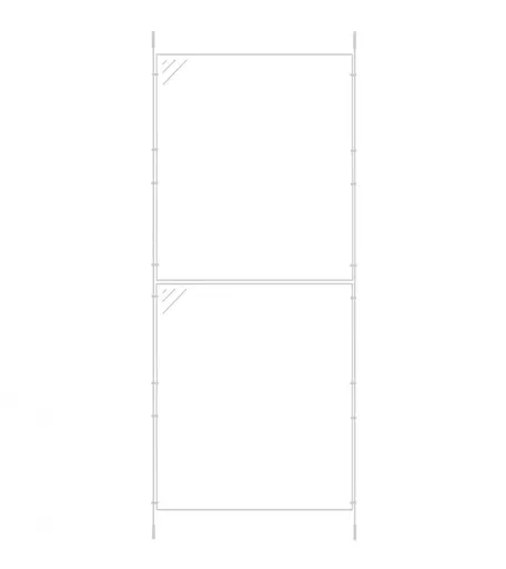 2 x A2 Portrait Single Column Cable Display