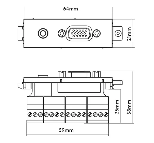 Vision TC3 VGAF3.5MM socket-outlet VGA + 3.5 mm White