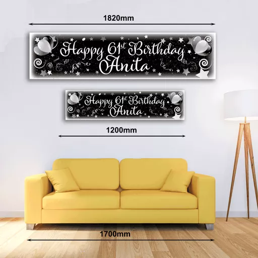 Personalised Banner - Celebrate Balloons & Streamers