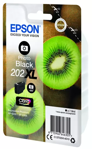 Epson C13T02H14010/202XL Ink cartridge foto black high-capacity, 800 pages 800 Photos 7,9ml for Epson XP 6000