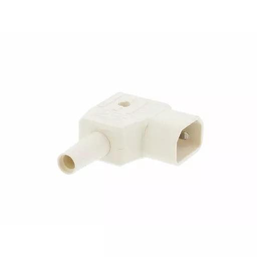 IEC C14 Rewirable - Right Angled (10A, 250V), White