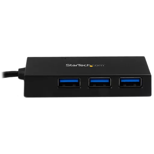 StarTech.com 4 Port USB C Hub - USB Type-C Hub w/ 4x USB-A Ports (USB 3.0/3.1 Gen 1 SuperSpeed 5Gbps) - USB Bus or Self Power - Portable USB-C to USB-A BC 1.2 Charging Hub w/ Power Adapter~4 Port USB C Hub - USB Type-C Hub w/ 4x USB-A Ports USB 3.0 hub (5