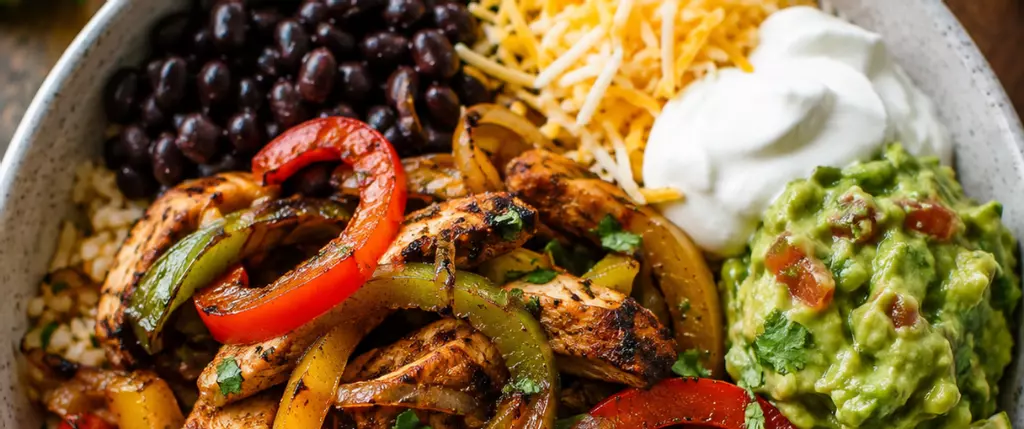 Air Fryer Chicken Fajita Bowl