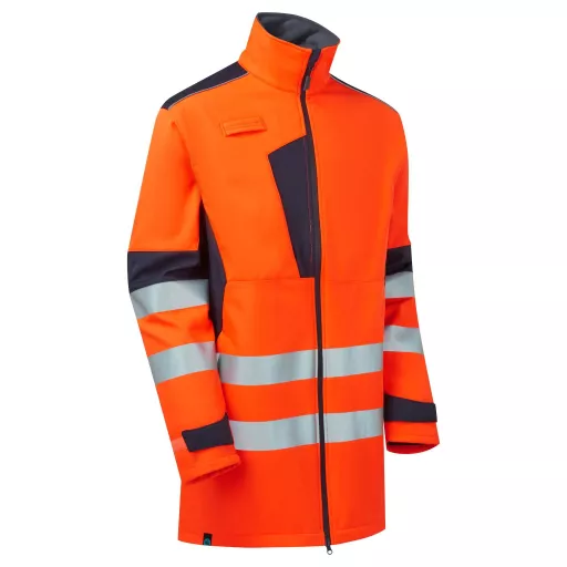 System Hi Vis Eco 3-Layer Orange Softshell Parka