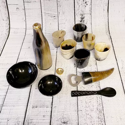 Horn Drinking and Eating set