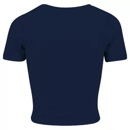 BuildYourBrand_BY042_WomensCropTop_LightNavy_Back.png