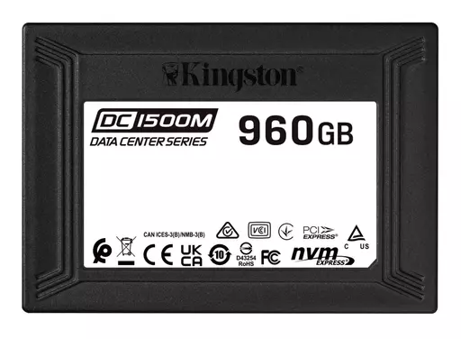 Kingston Technology DC1500M U.2 Enterprise SSD 960 GB PCI Express 3.0 3D TLC NVMe