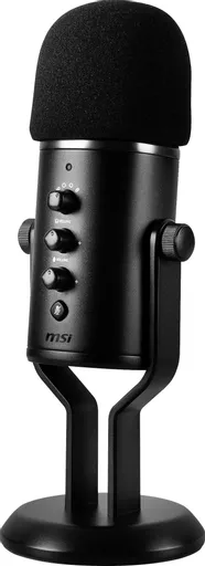 MSI IMMERSE GV60 STREAMING MIC 'USB Type-C Interface and 3.5mm Aux, For Professional applications with Intuituve control in 4 modes: Stereo, Omnidirectional, Cardioid and Bidirectional'