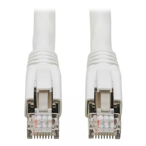 Tripp Lite N272-050-WH Cat8 25G/40G-Certified Snagless Shielded S/FTP Ethernet Cable (RJ45 M/M), PoE, White, 50 ft. (15.24 m)